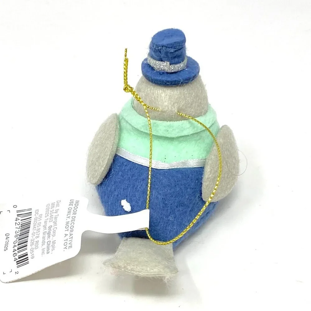 Christmas Featherly Friends™ Ornament Blue Top Hat - Wondershop™